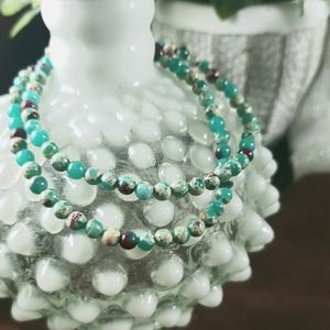 Pair of Sausserite Stone Bracelets